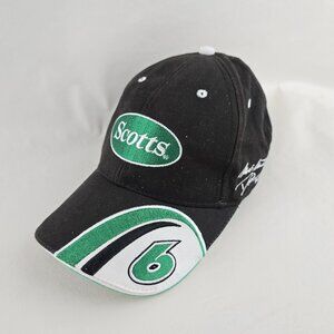Mark Martin Hat Men Black Strapback Scotts Racing Cap Team Caliber Nascar 6 Logo